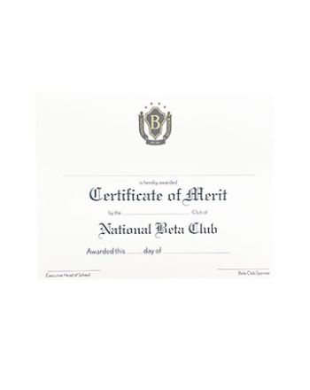 Certificate of Merit