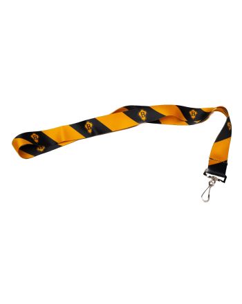 Black & Gold Striped Lanyard