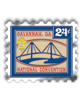 National Convention Stamp Trading Pin - Savannah 2024